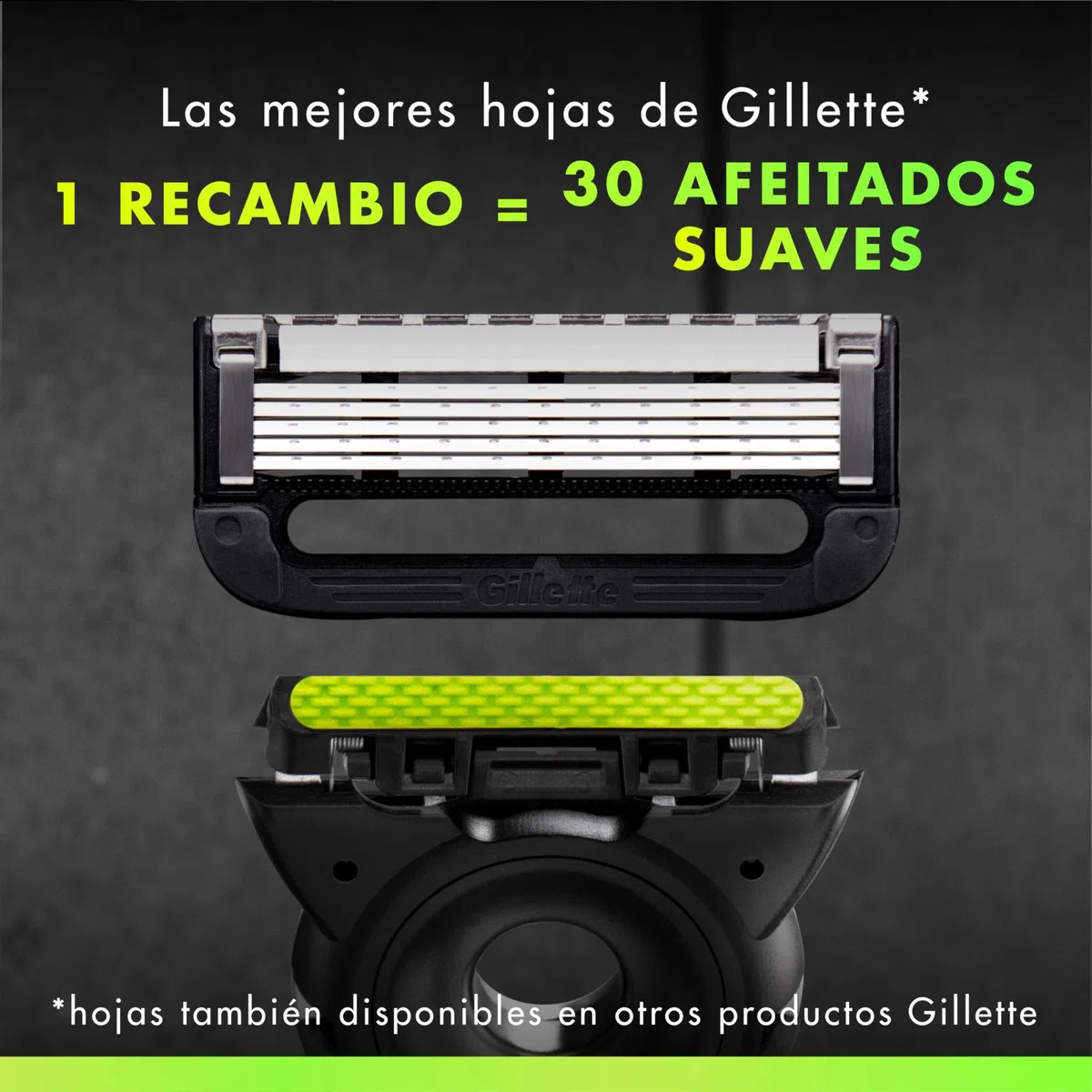 GilletteLabs Maquinilla de Afeitar Neon Night Edition con Recambios, 1 Mango de Metal con Barra Exfoliante Integrada, 8 Cuchillas con Banda Lubricante, 1 Soporte Magnético