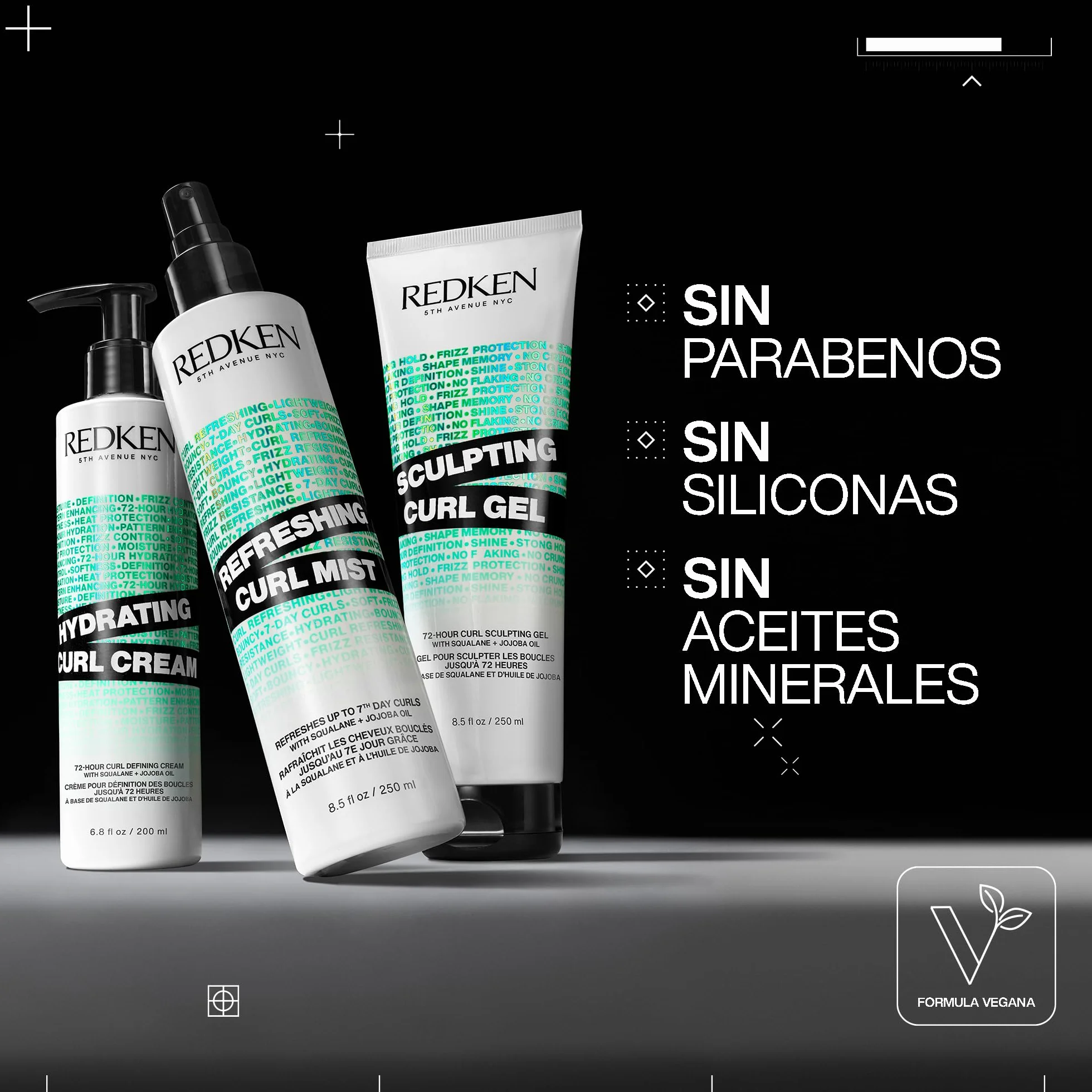 Redken, Gel Fijador de Rizos, Cabello Rizado y Encrespado, Hidrata y Fija los Rizos, Fórmula con Aceite de Jojoba y Escualeno, Hybrid Curl Stylers, 250ml